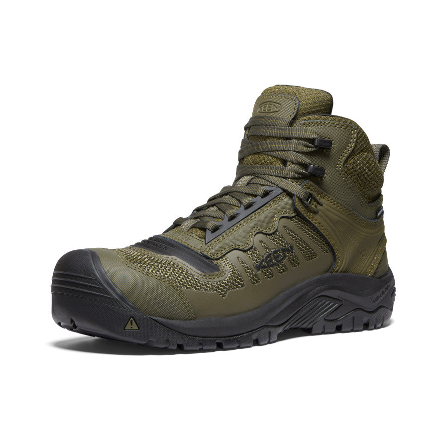 Men's Reno Mid Waterproof (Carbon Toe) Dark Olive/Black / Keen