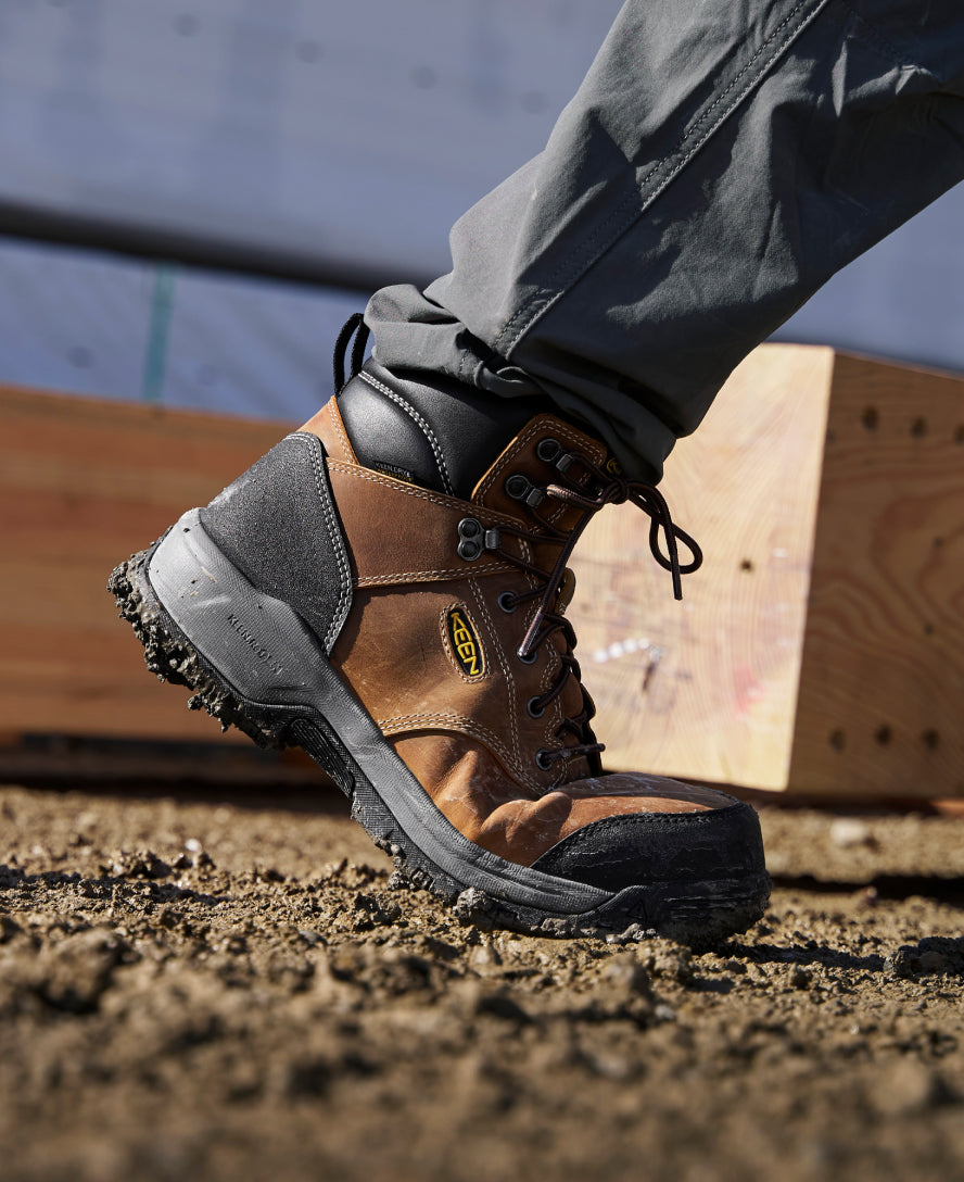 Men's Evanston 6" Waterproof Boot (Carbon Toe) Bison/Black / Keen