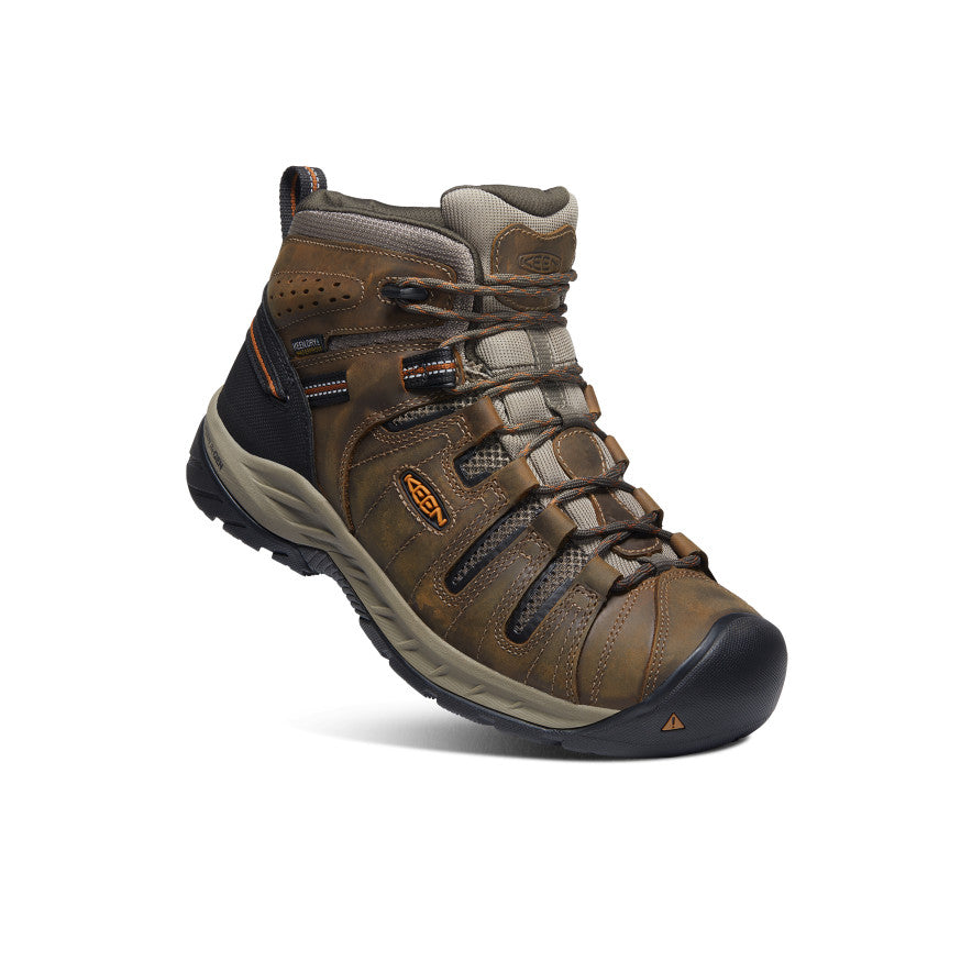 Men's Flint II Waterproof Mid (Soft Toe) Black Olive/Brindle / Keen