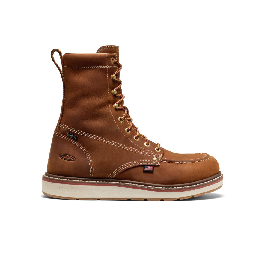 Men's Liberty 8" Waterproof Boot (Soft Toe) Leather Brown/Birch / Keen