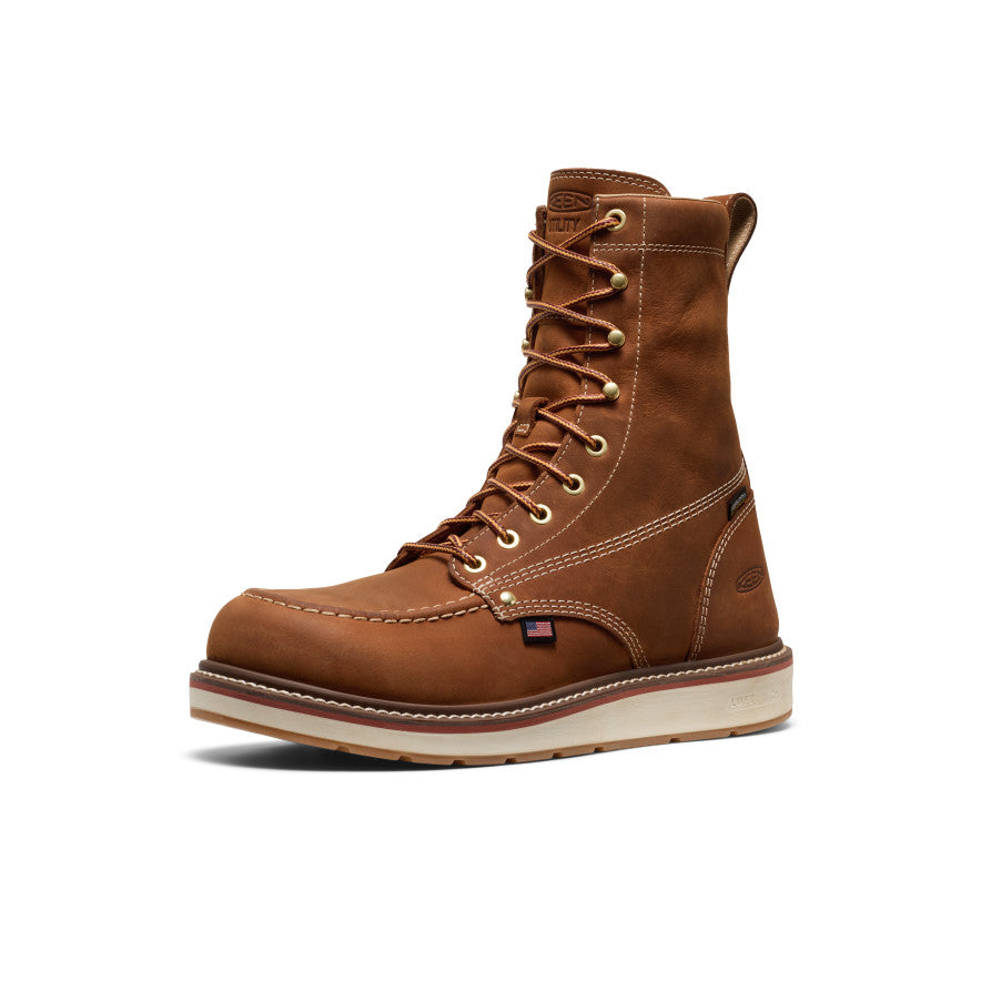 Men's Liberty 8" Waterproof Boot (Soft Toe) Leather Brown/Birch / Keen