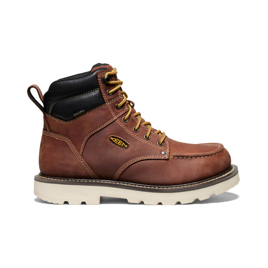 Men's Cincinnati 6" Waterproof 90° Heel Boot (Soft Toe) Tuscan Red/Sandshell / Keen