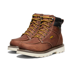 Men's Cincinnati 6" Waterproof 90° Heel Boot (Soft Toe) Tuscan Red/Sandshell / Keen