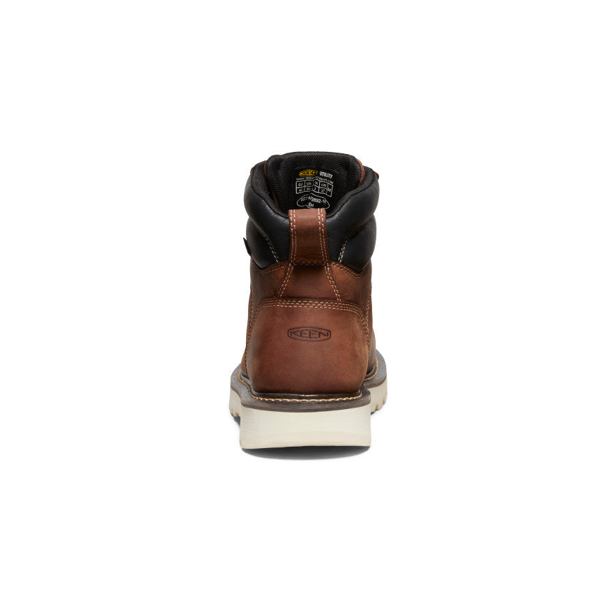 Men's Cincinnati 6" Waterproof 90° Heel Boot (Soft Toe) Tuscan Red/Sandshell / Keen