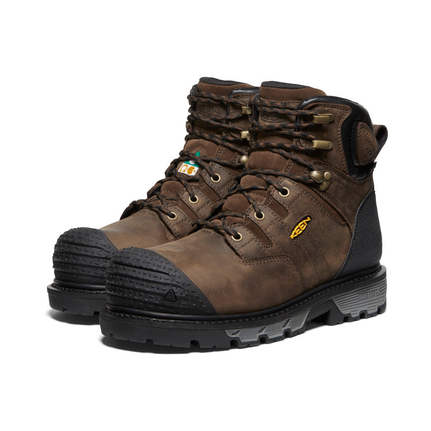 Men's CSA Camden 6" Waterproof Boot (Carbon Toe) Dark Earth/Black / Keen