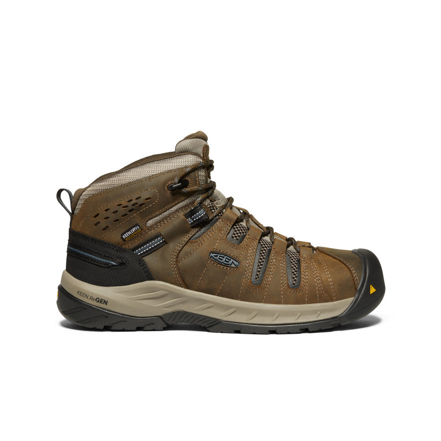 Men's Flint II Waterproof Boot (Steel Toe) Cascade Brown/Orion Blue / Keen