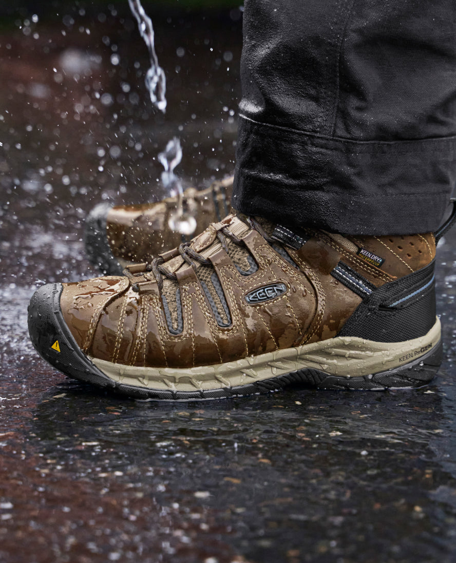 Men's Flint II Waterproof Boot (Steel Toe) Cascade Brown/Orion Blue / Keen