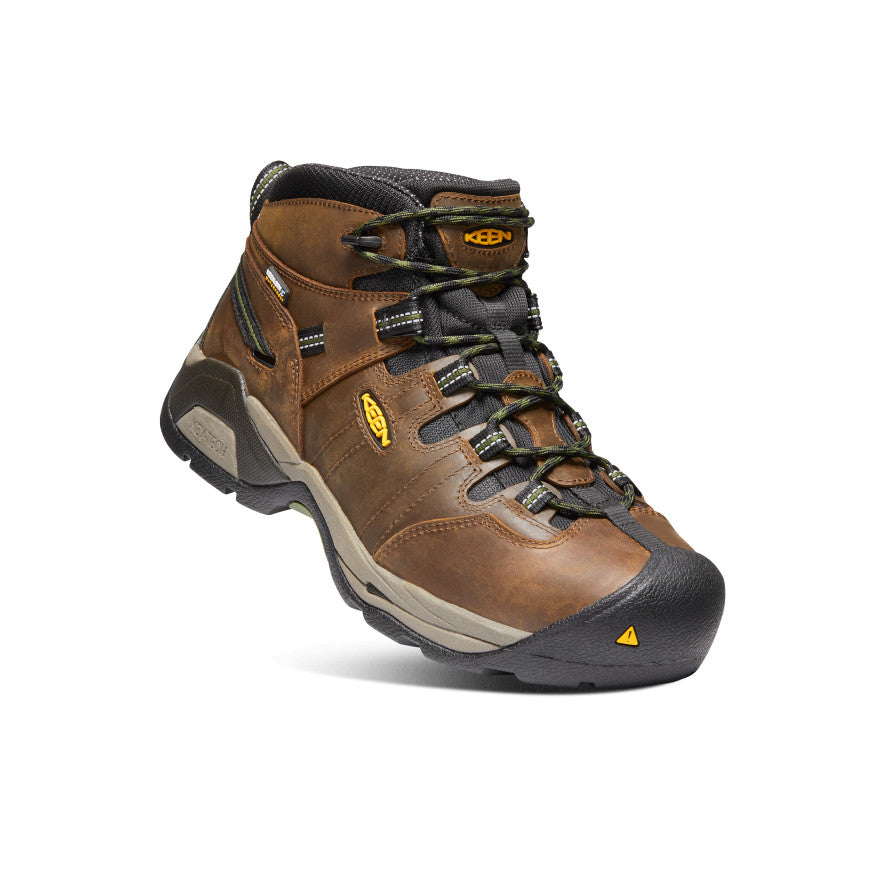 Men's Detroit XT Waterproof Boot (Steel Toe) Cascade Brown/Bronze Green / Keen