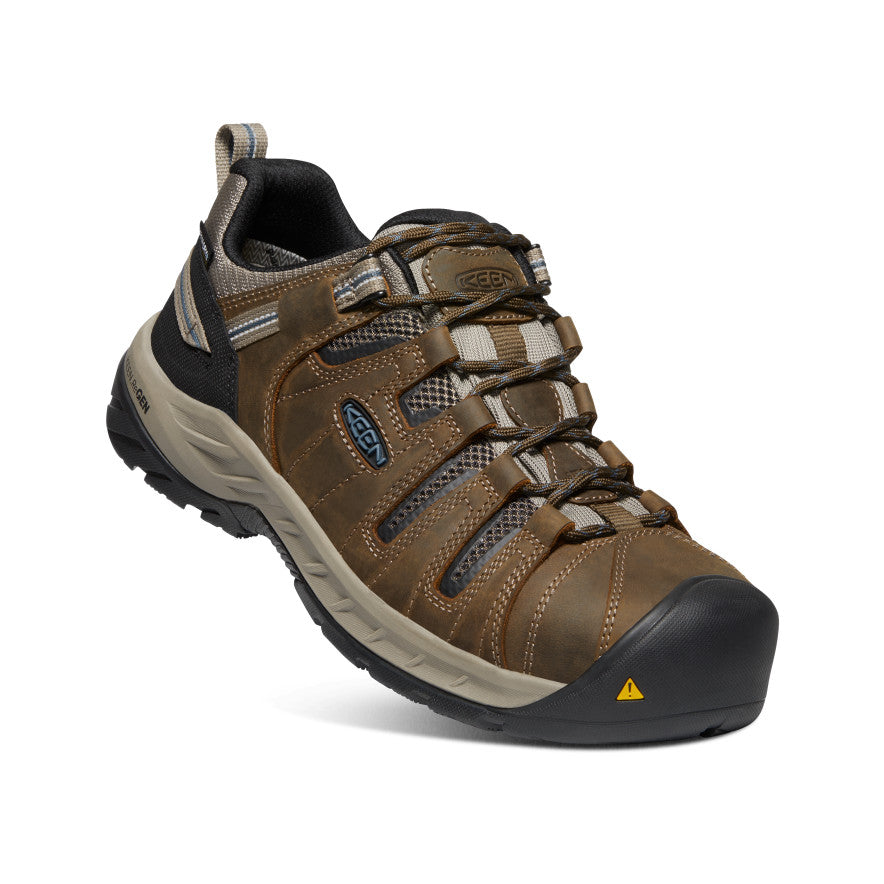 Men's Flint II Waterproof (Steel Toe) Cascade Brown/Orion Blue / Keen