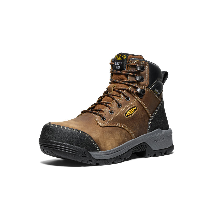 Men's Evanston 6" Waterproof Boot INT MET (Carbon Toe) Bison/Black / Keen