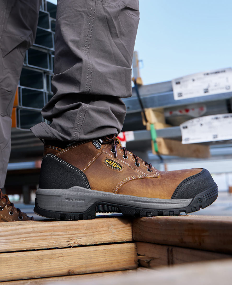 Men's Evanston 6" Waterproof Boot INT MET (Carbon Toe) Bison/Black / Keen