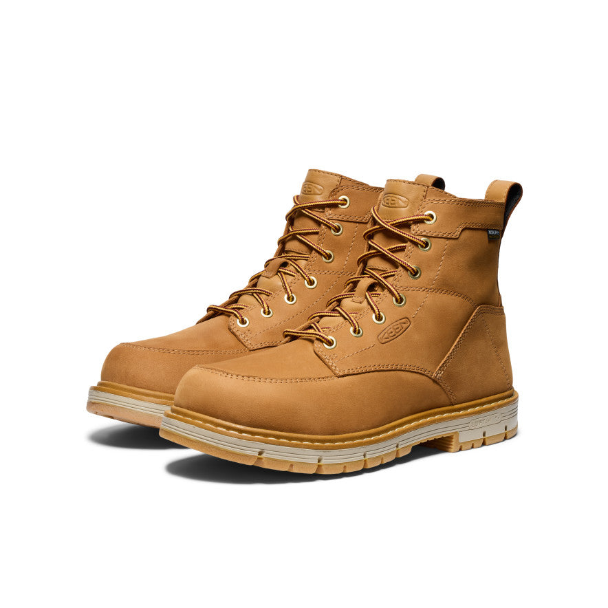 Men's San Jose 6" Waterproof 90° Heel Boot (Soft Toe) Bistre/Gum / Keen