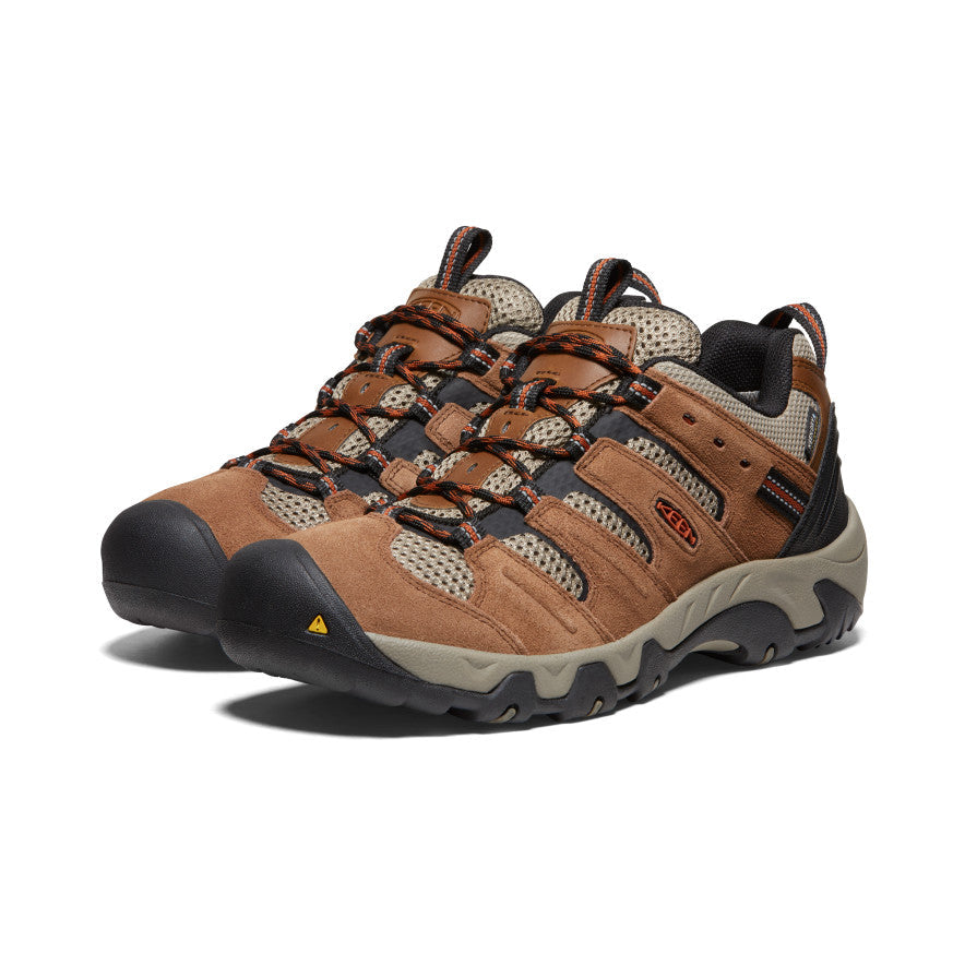 Men's Headout Waterproof Hiking Shoe Bison/Fossil Orange / Keen