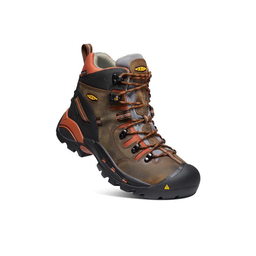 Men's Pittsburgh 6" Waterproof Boot (Soft Toe) Cascade Brown/Bombay Brown / Keen