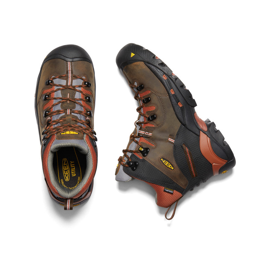 Men's Pittsburgh 6" Waterproof Boot (Soft Toe) Cascade Brown/Bombay Brown / Keen
