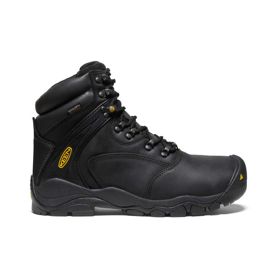 Men's Louisville 6" Waterproof Boot (Steel Toe) Black / Keen
