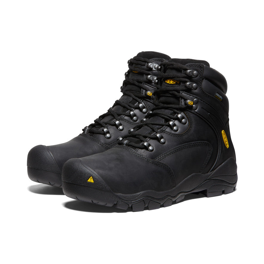 Men's Louisville 6" Waterproof Boot (Steel Toe) Black / Keen