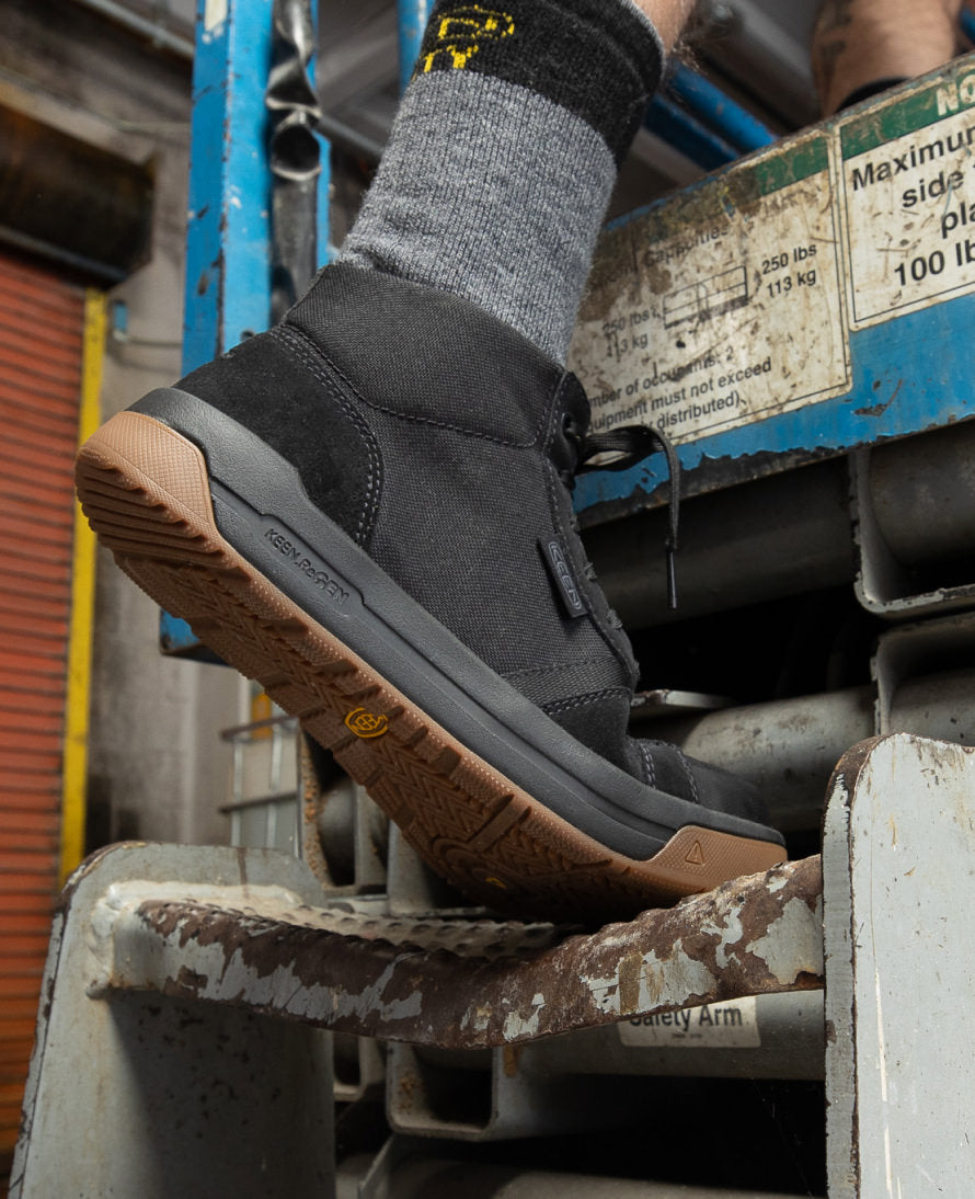 Men's Kenton Mid Work Shoe (Carbon Toe) Black/Gum / Keen