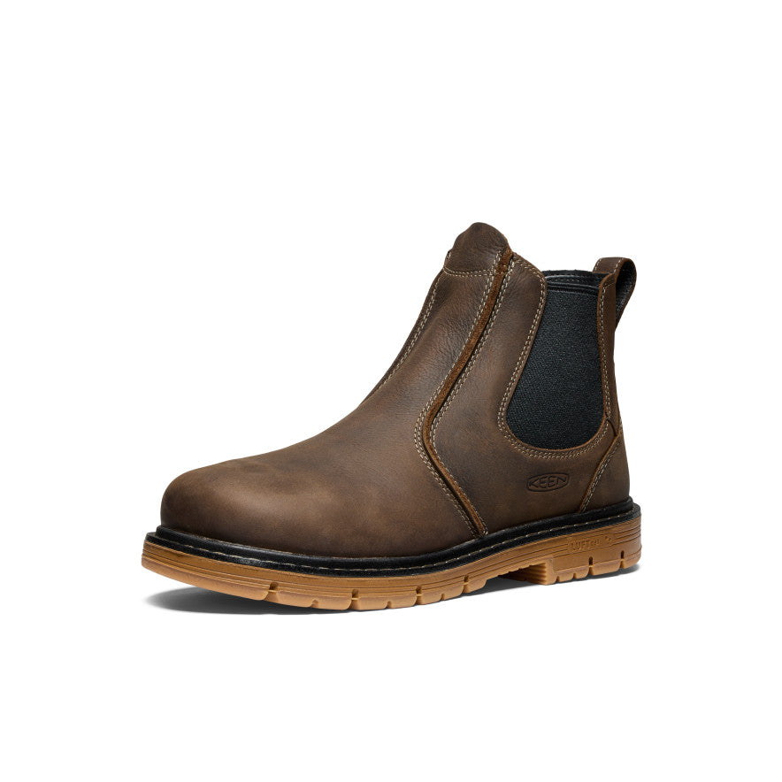 Men's San Jose Chelsea 90° Heel Boot (Aluminum Toe) Cascade Brown/Gum / Keen