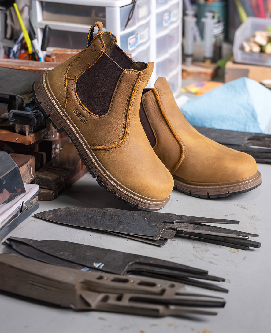 Men's San Jose Chelsea 90° Heel Boot (Soft Toe) Belgian/Gum / Keen