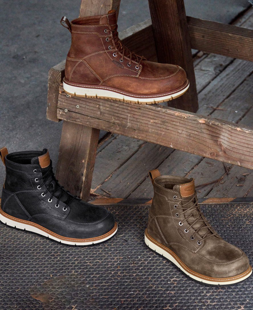 Men's San Jose 6" Boot (Aluminum Toe) Black/Caramel Cafe / Keen