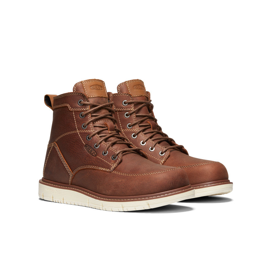 Men's San Jose 6" Boot (Soft Toe) Gingerbread/Off White / Keen
