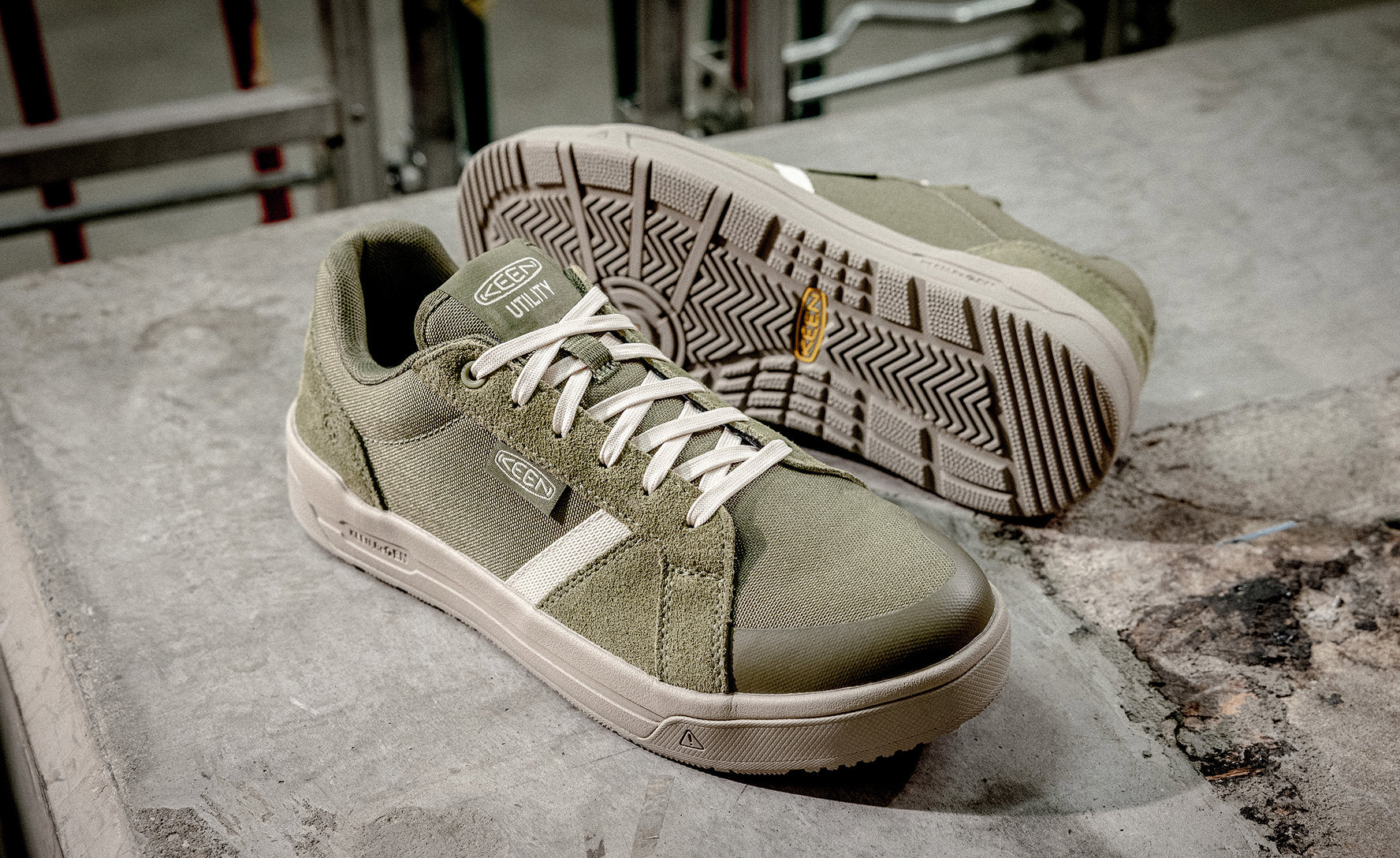 Men's Kenton Work Shoe (Soft Toe) Winter Moss/Birch / Keen