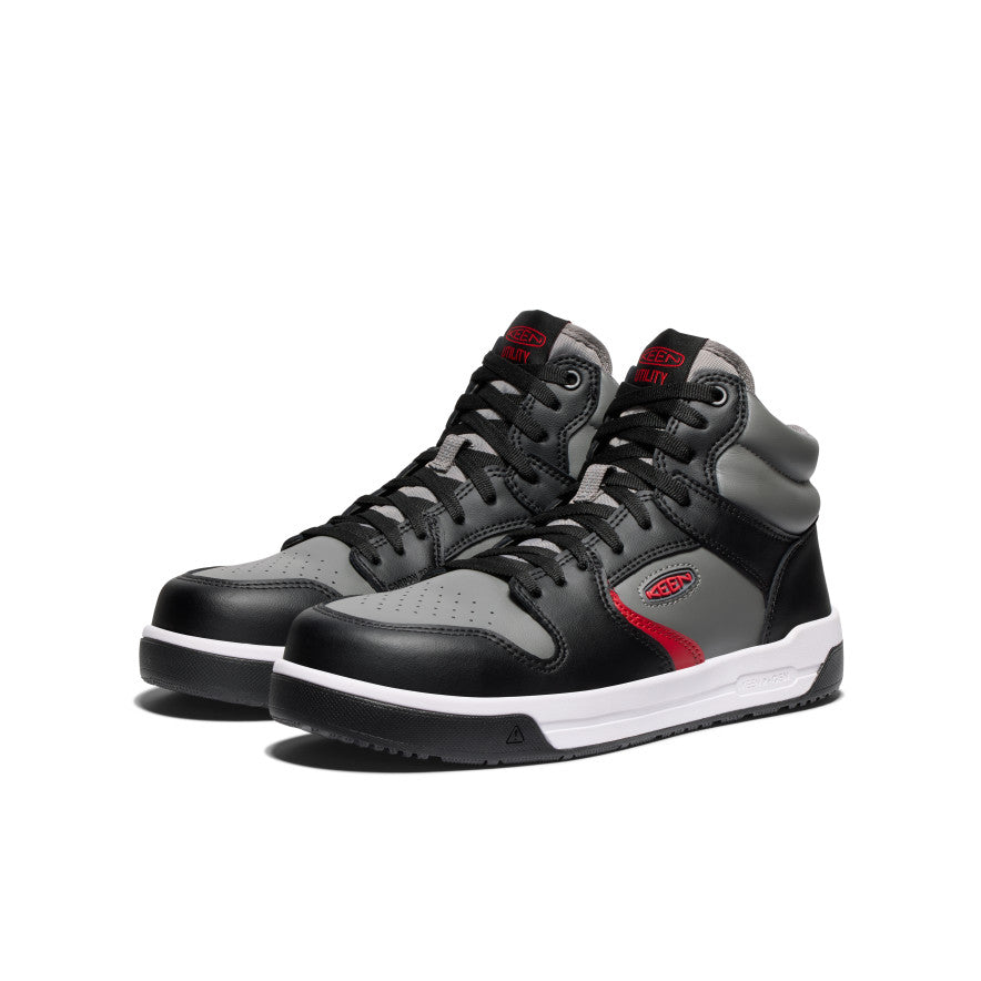 Men's Overton Mid Work Shoe (Carbon Toe) Steel Grey/Black / Keen