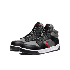 Men's Overton Mid Work Shoe (Carbon Toe) Steel Grey/Black / Keen
