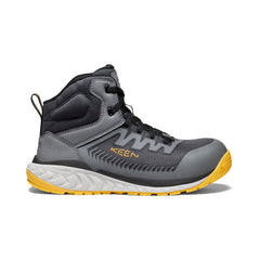 Men's Arvada Mid Work Sneaker (Carbon Toe) Black/Keen Yellow / Keen