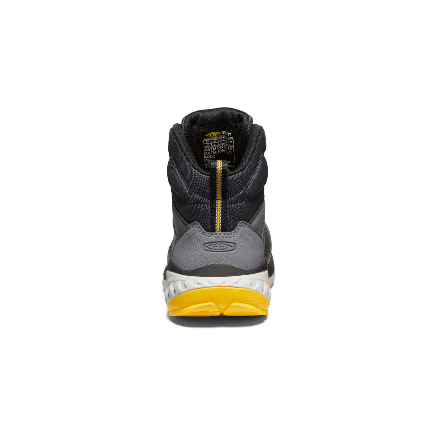 Men's Arvada Mid Work Sneaker (Carbon Toe) Black/Keen Yellow / Keen