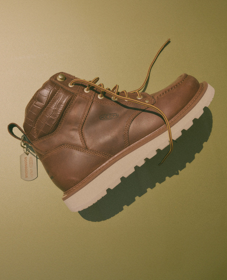 Men's Cincinnati 6" Boot (Soft Toe) x Noon Goons  Leather Brown/Off White / Keen