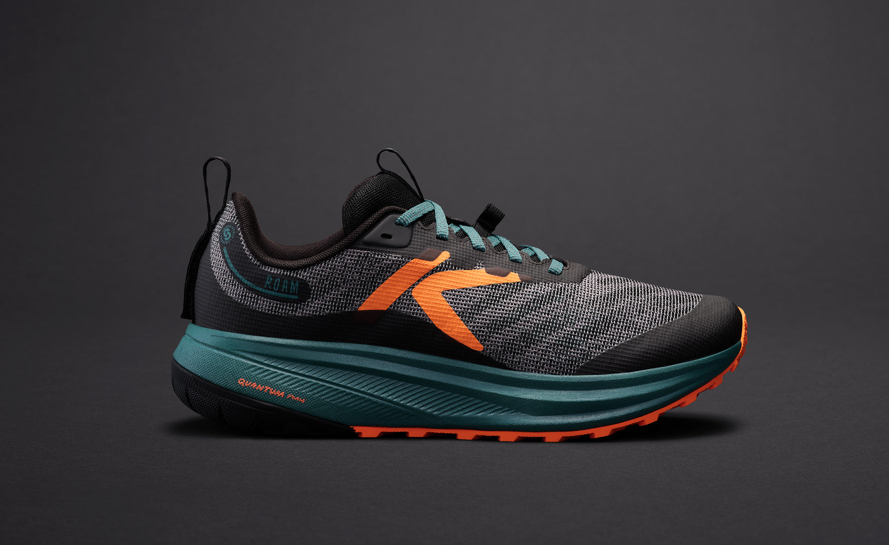Men's Roam Trail Running Shoe Black/Orange Peel / Keen