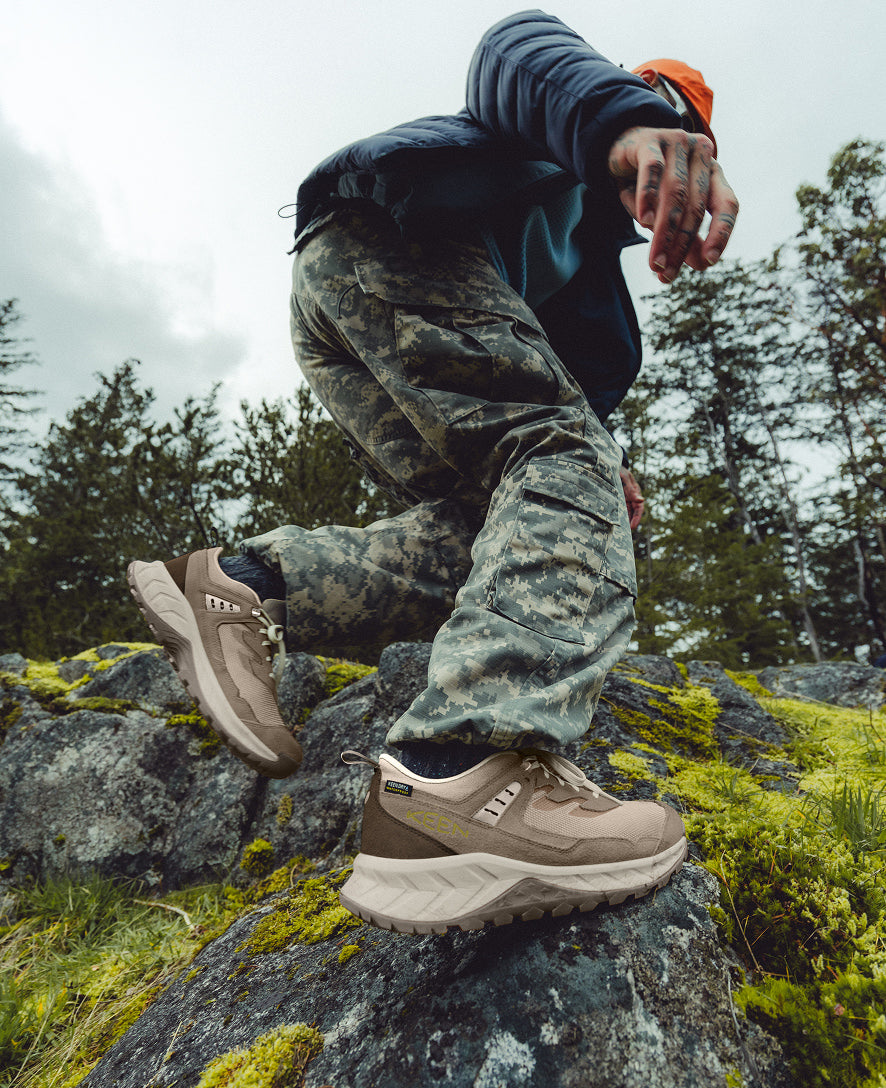 Men's Hightrail Vented Hiking Shoe Brindle/Cream Gold / Keen