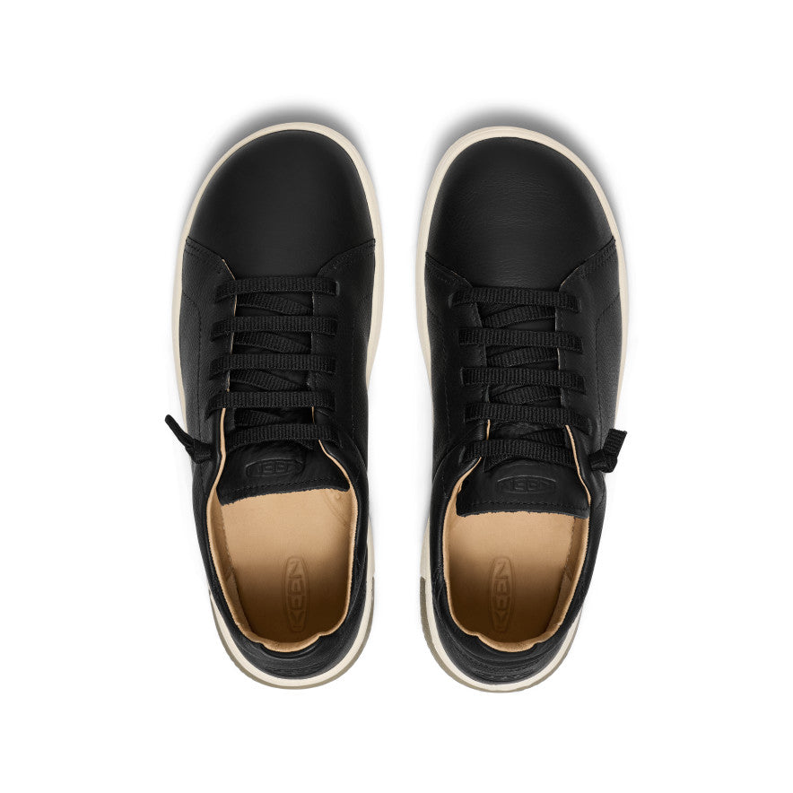 Men's KNX Leather Sneaker Black/Star White / Keen