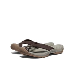 Men's Waimea Leather Flip-Flop Java/Plaza Taupe / Keen