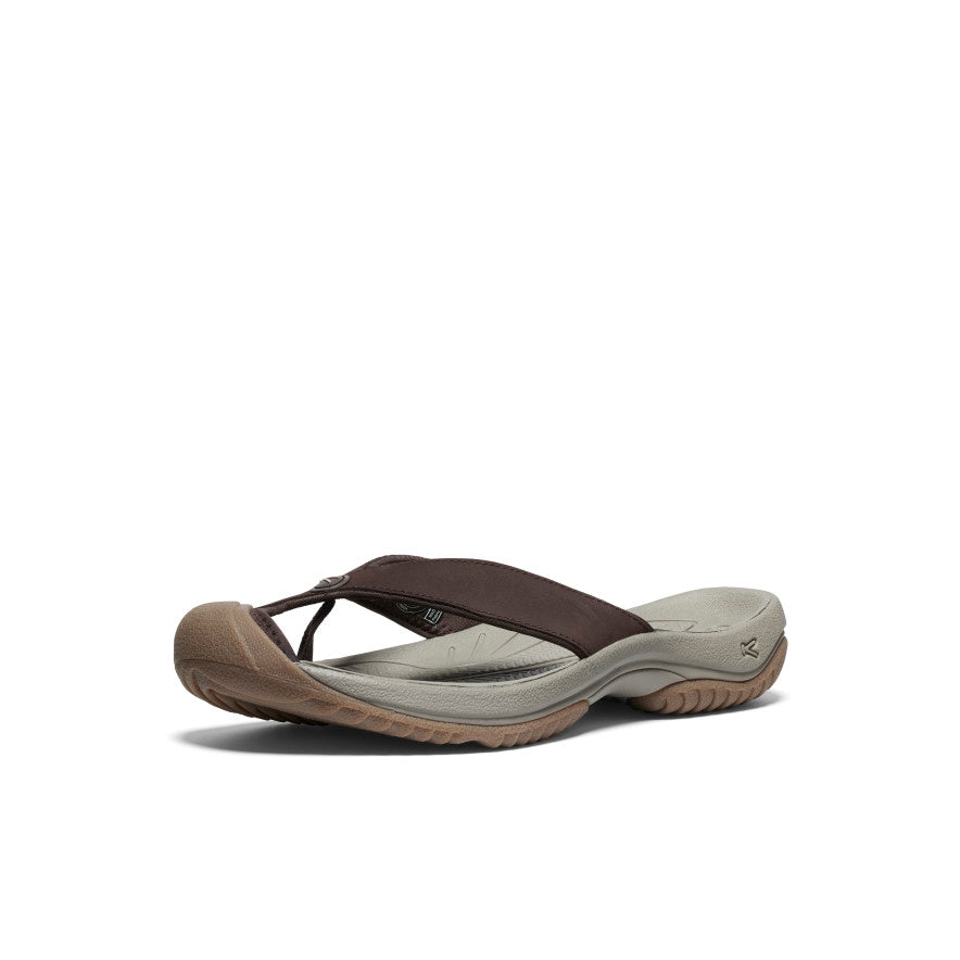 Men's Waimea Leather Flip-Flop Java/Plaza Taupe / Keen