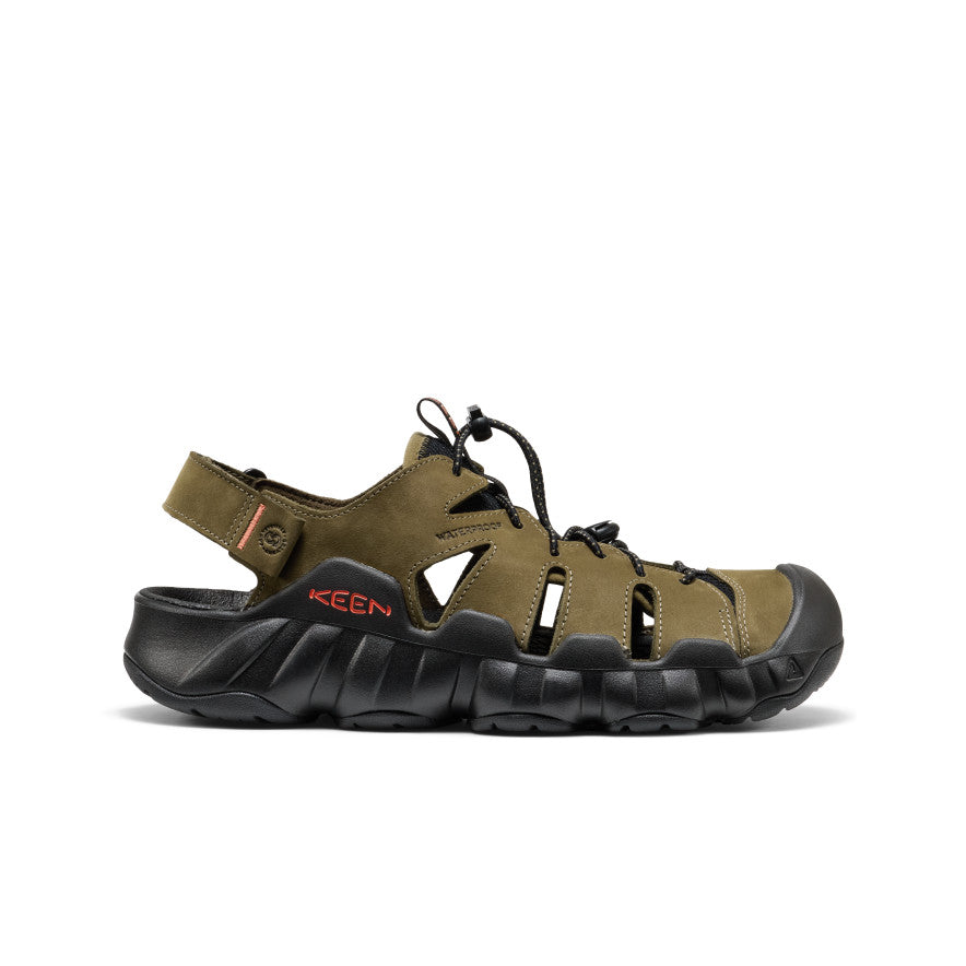 Men's Hyperport Fisherman Leather Sandal Dark Olive/Black / Keen