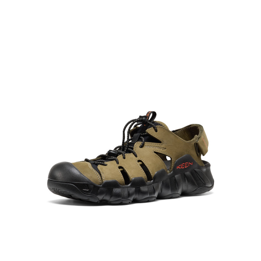 Men's Hyperport Fisherman Leather Sandal Dark Olive/Black / Keen