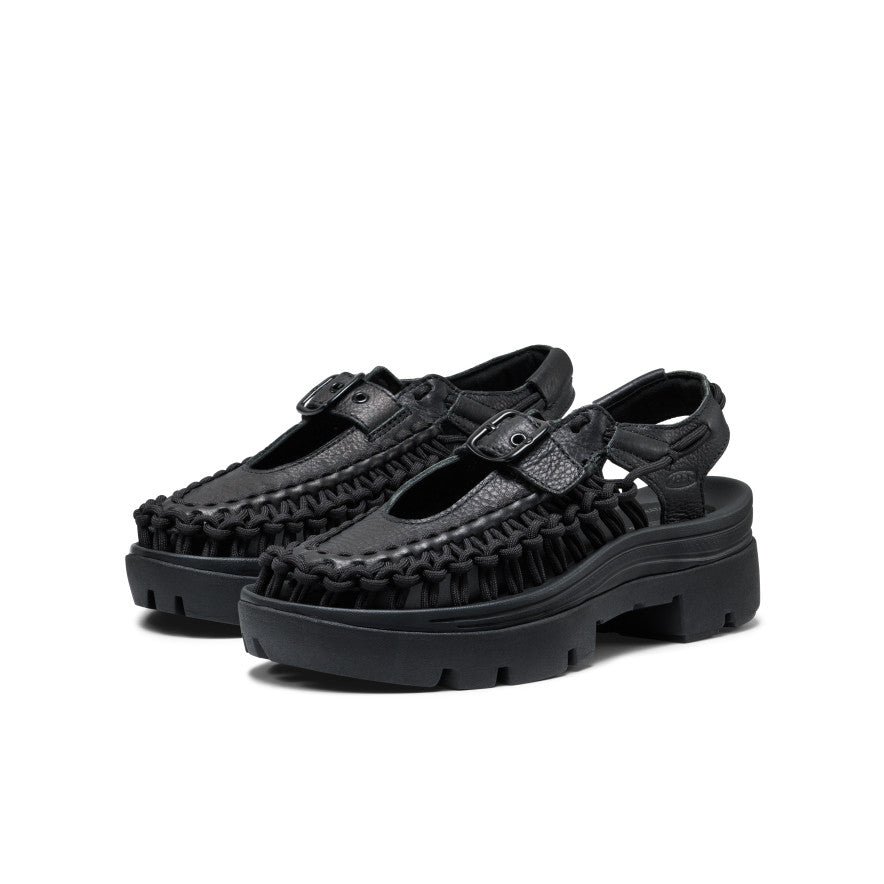 All Gender UNEEK PLT Mary Jane Sneaker Black Smooth Lea / Keen