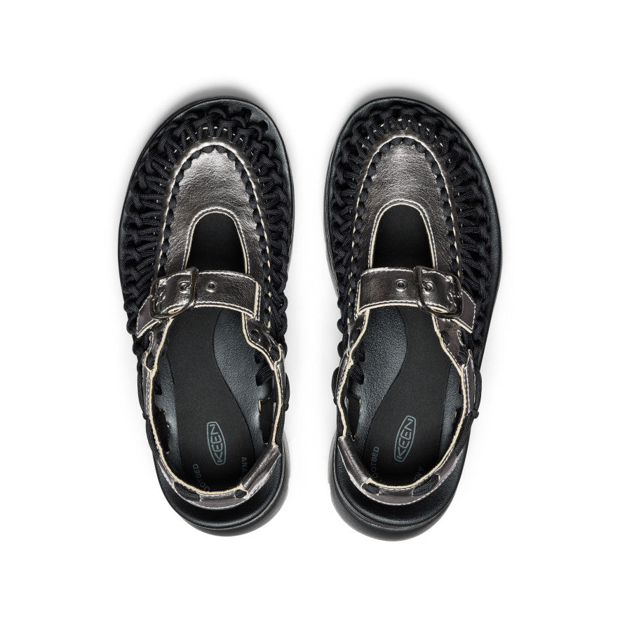 All Gender UNEEK PLT Mary Jane Sneaker Silver/Black / Keen