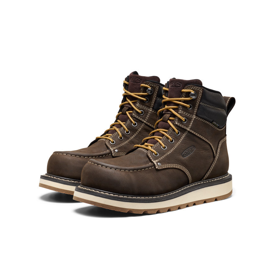 Men's Cincinnati 6" Waterproof Boot (Carbon Toe) Dark Chocolate/Sandshell / Keen