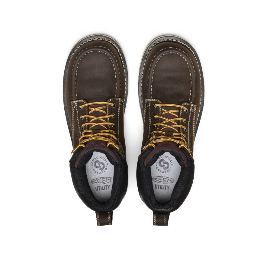 Men's Cincinnati 6" Waterproof Boot (Carbon Toe) Dark Chocolate/Sandshell / Keen