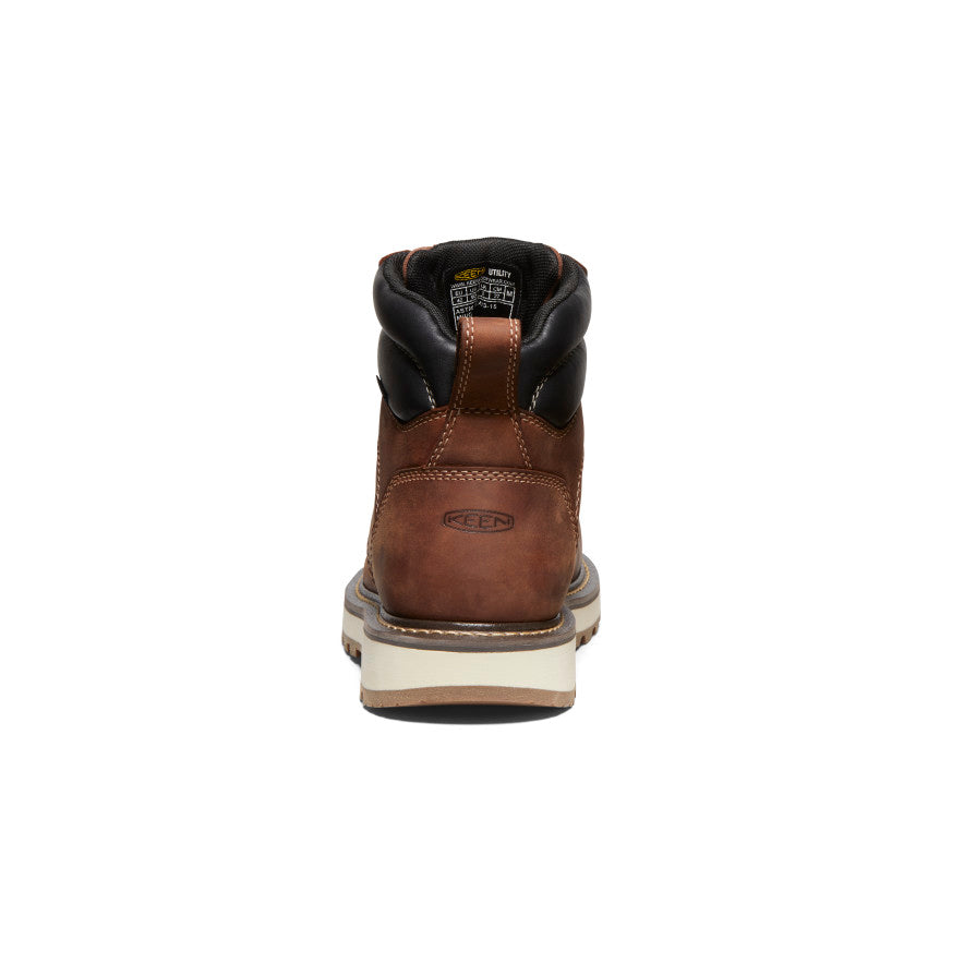 Men's Cincinnati 6" Waterproof 90° Heel Boot (Carbon Toe) Tuscan Red/Sandshell / Keen