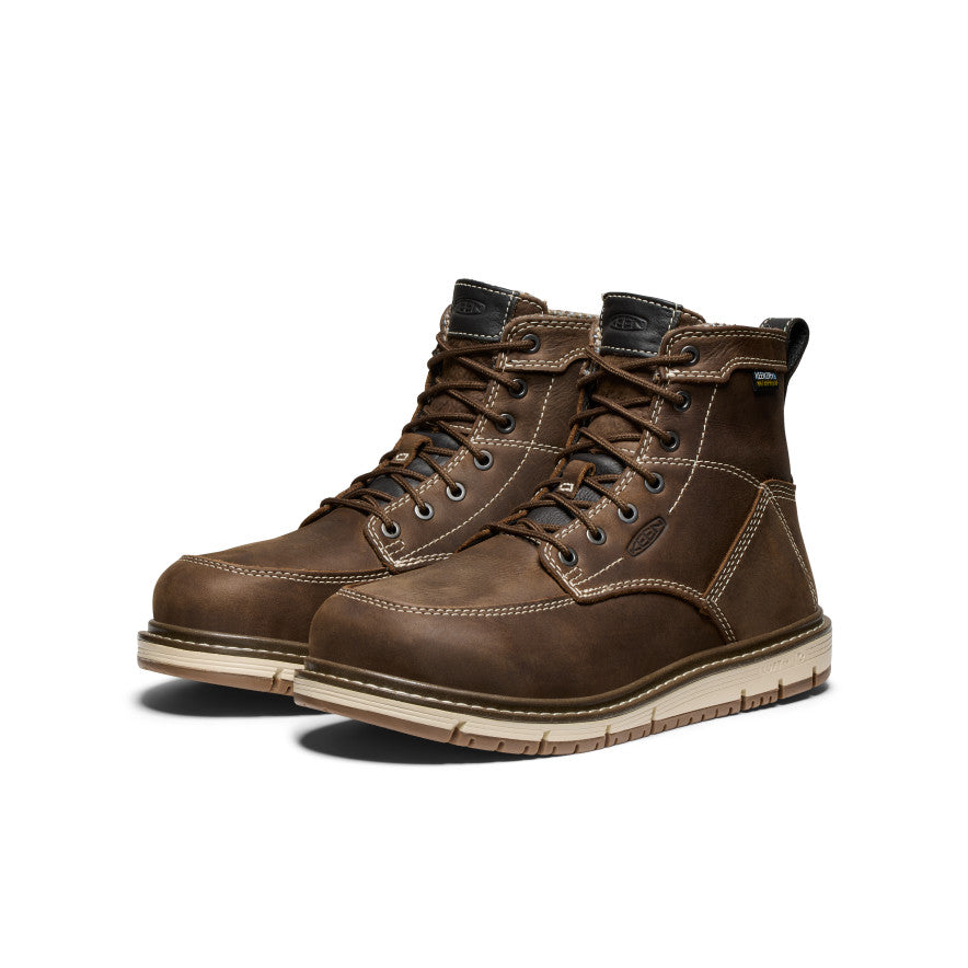 Women's San Jose 6" Waterproof Boot (Aluminum Toe) Cascade Brown/Gum / Keen