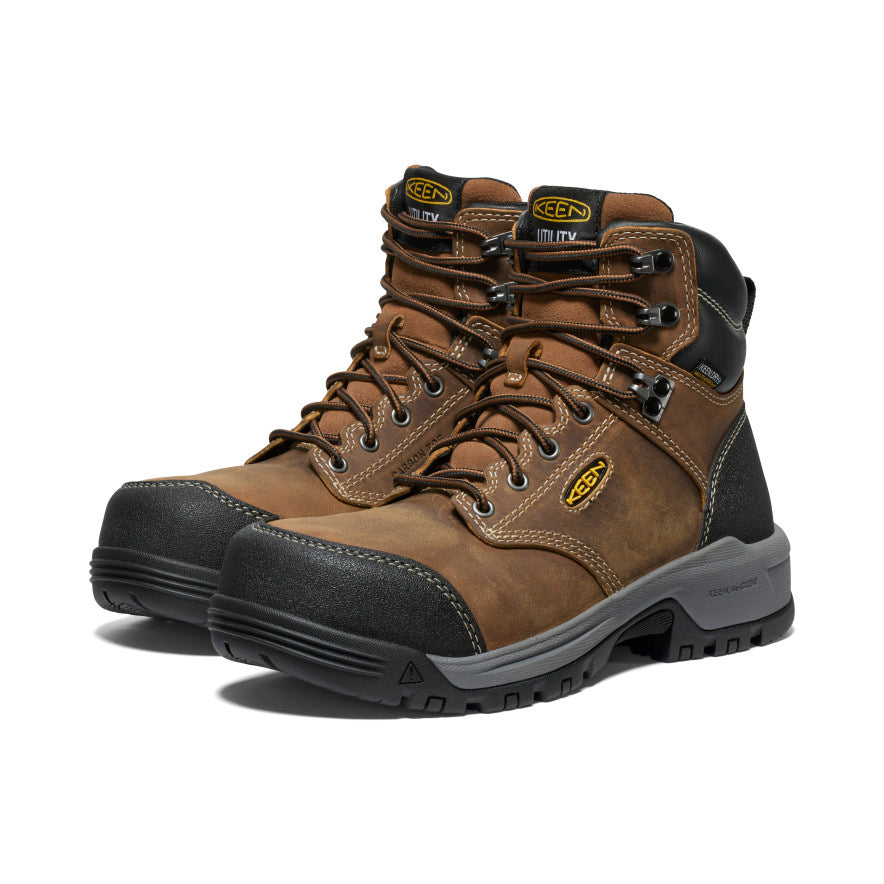 Women's Evanston 6" Waterproof Boot (Carbon Toe) Bison/Black / Keen
