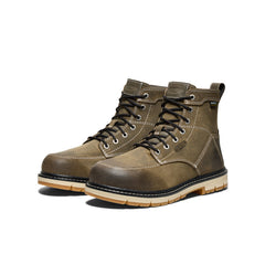 Women's San Jose 6" Waterproof 90° Heel Boot (Aluminum Toe) Steel Grey/Gum / Keen