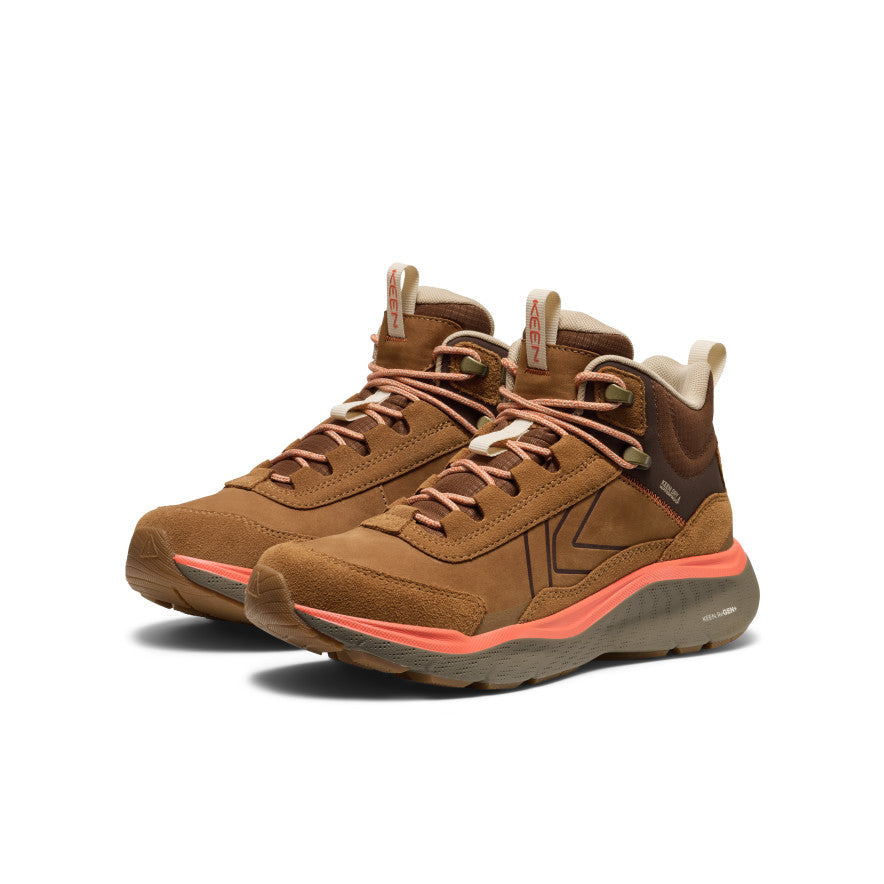 Women's Leiki Waterproof Leather Hiking Boot Chipmunk/Bison / Keen