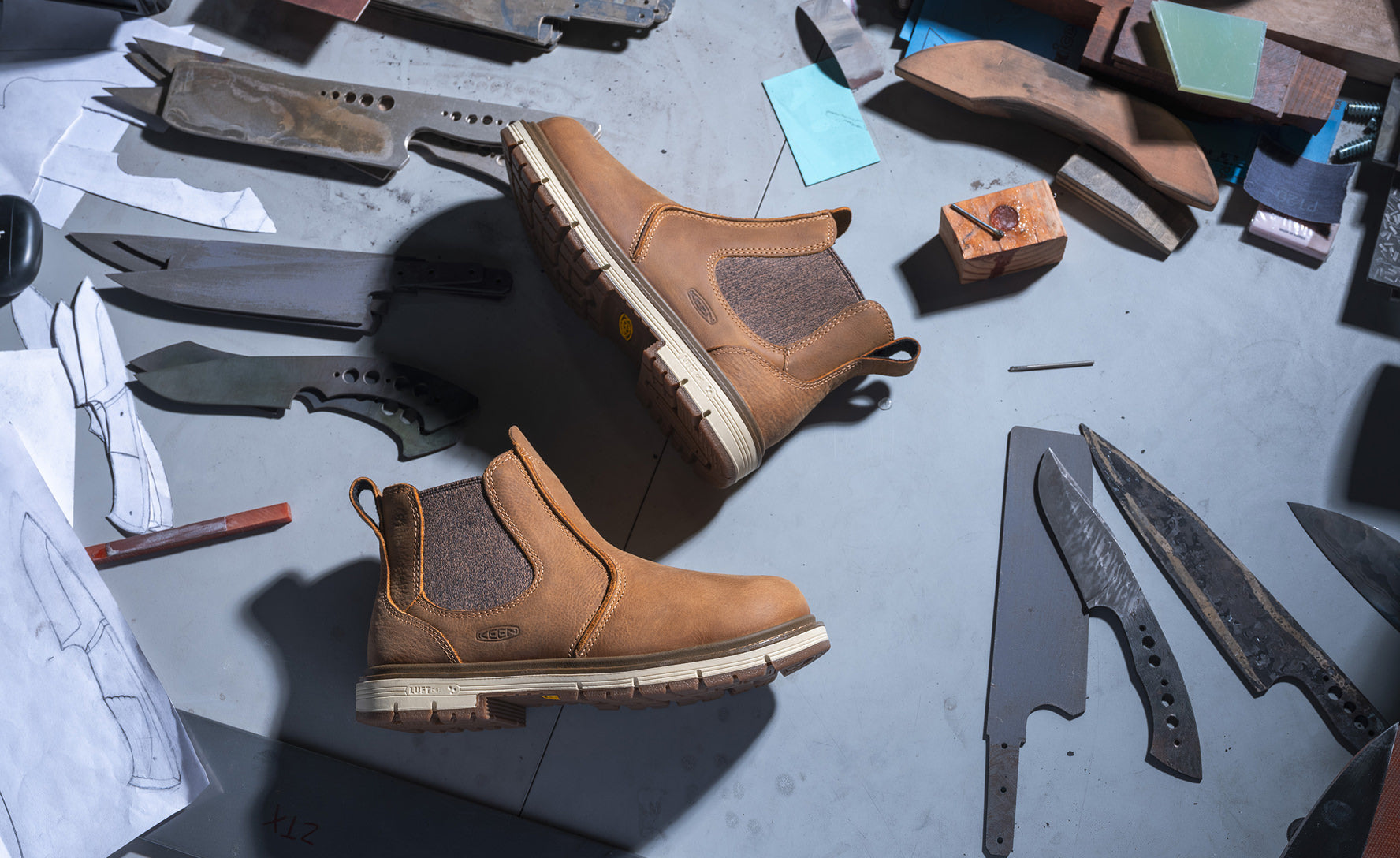 Women's San Jose Chelsea 90° Heel Boot (Soft Toe) Belgian/Gum / Keen