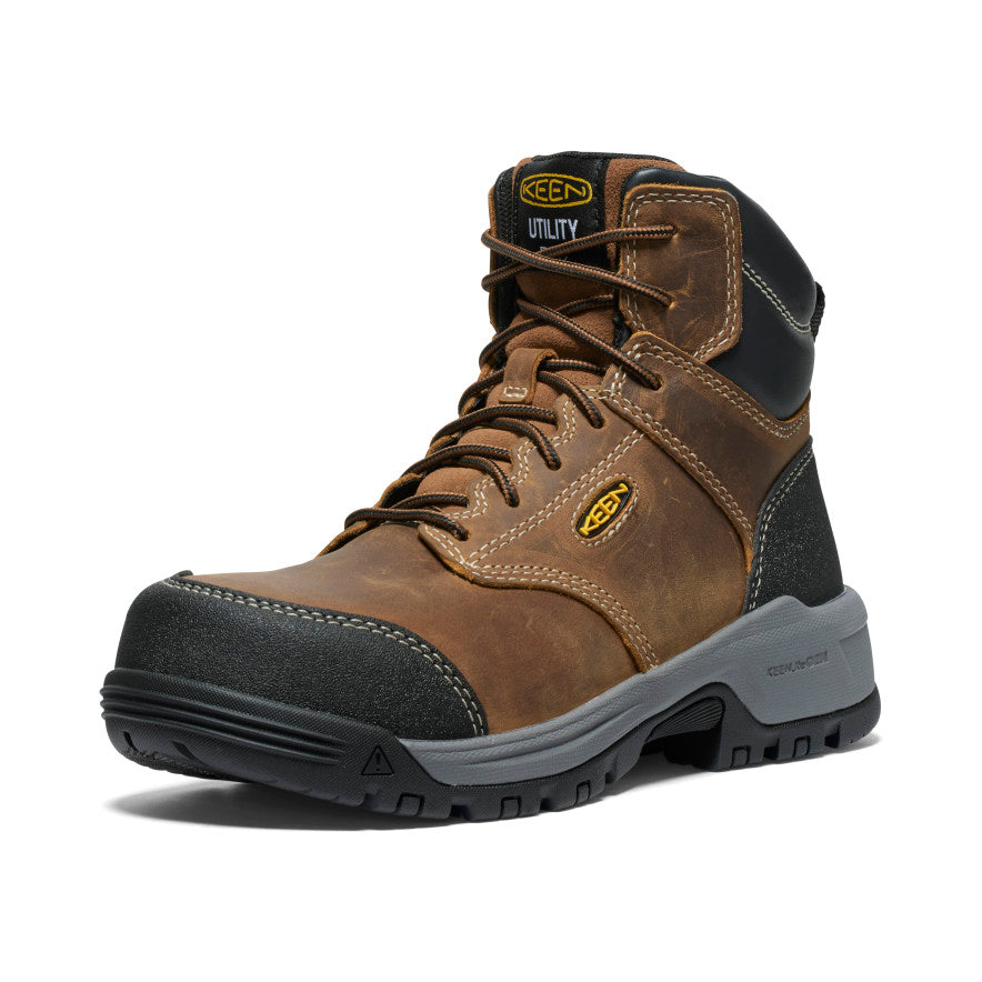 Women's Evanston 6" ESD Boot (Carbon Toe) Bison/Black / Keen